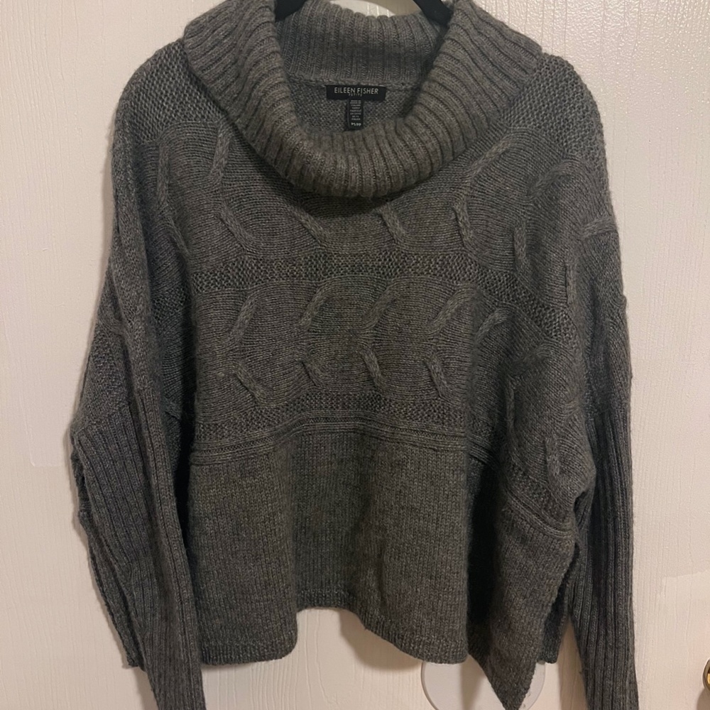 Eileen Fisher Cropped Turtleneck Top